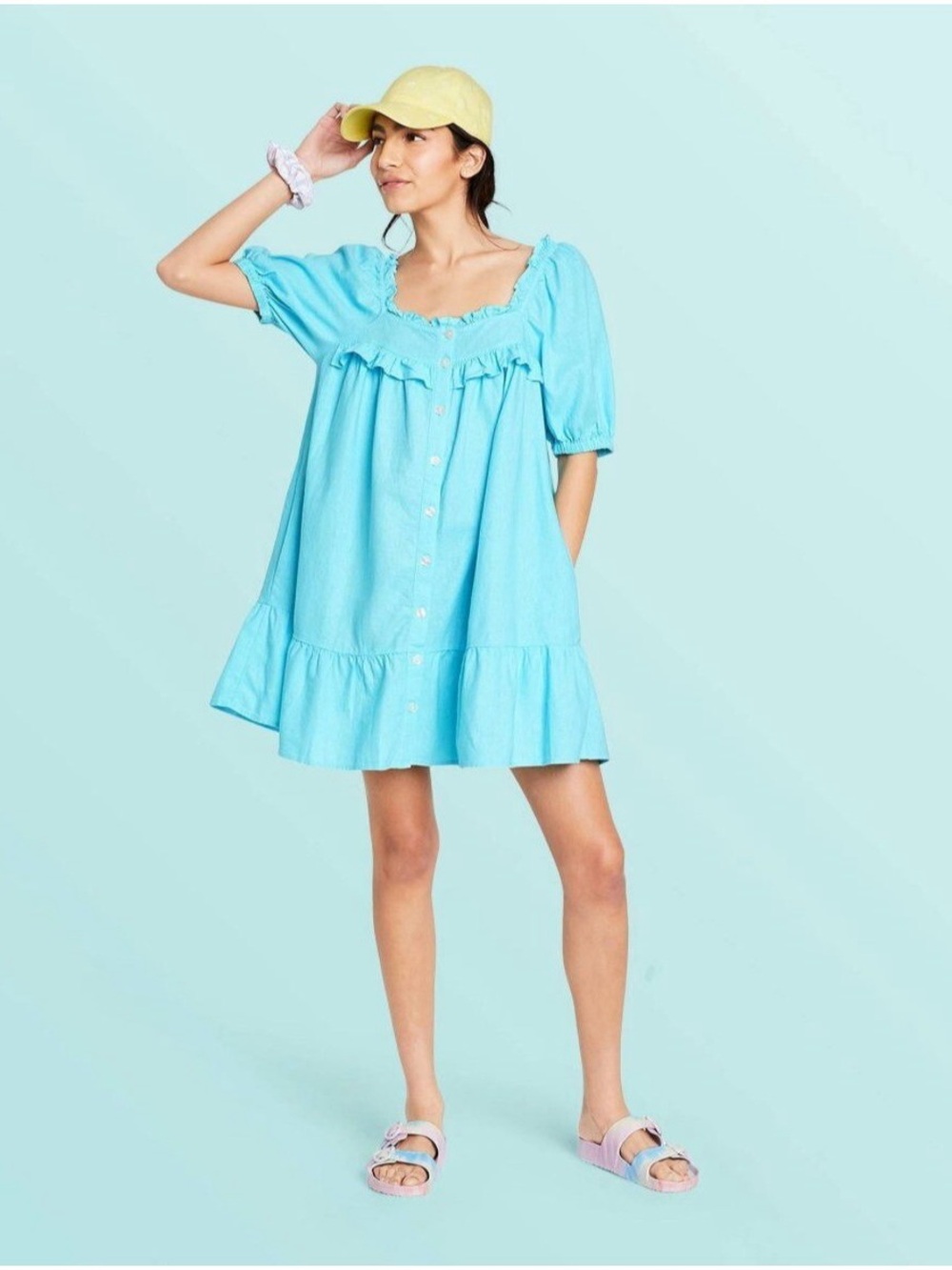 Stoney Clover Lane x Target Mini Babydoll Dress Blue XL